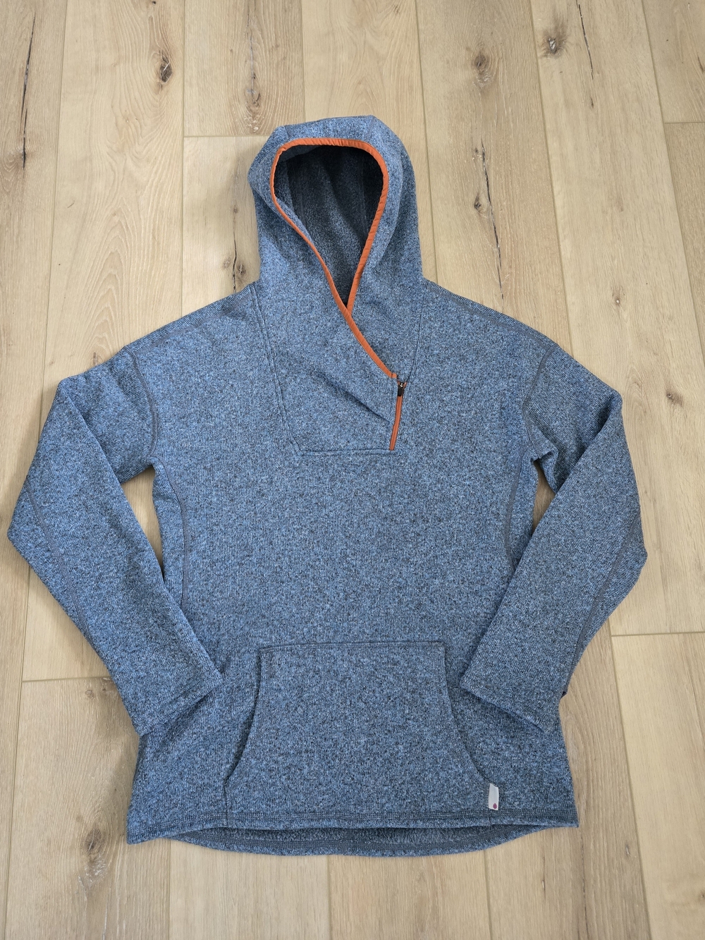 Stio Women's Blue Fleece Hooded Half Zip Pullover Hoodie w/ Pockets L